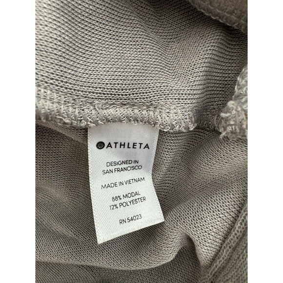 Athleta Serenity‎ Pullover Women's Small Gray Criss Cross Sweatshirt Top - Picture 6 of 6